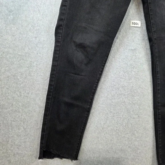 Democracy Ab Solution Skinny Jeans Black Distressed Raw Hem Womens 10 - Picture 3 of 9